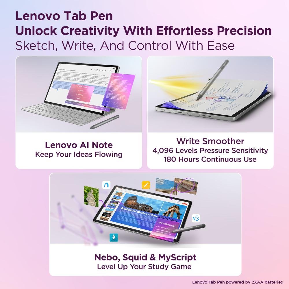 Lenovo Idea Tab Plus 30.73 cm (12.1 inch) WiFi Tablet with Pen, 256 GB, 12 GB RAM, Cloud Grey, ZAG70923IN - Image 5