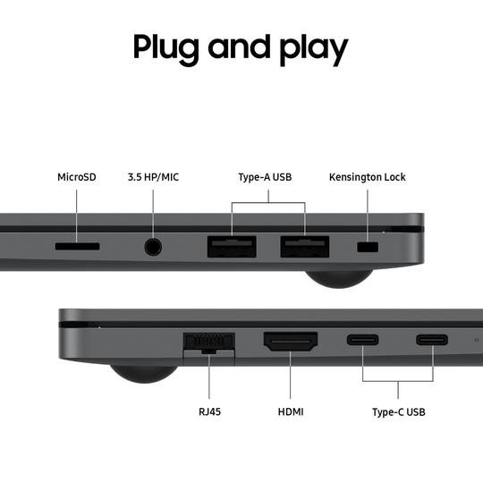 Samsung Galaxy Book5 NP750XHD-KD1IN Standard Laptop (AI enabled Intel Core Ultra 5 225U/16 GB/512 GB/Intel Graphics/Windows 11 Home/MS Office Home & Student 2024, Galaxy Ecosystem Apps/Full HD), 39.62 cm - 15.6 inch, Gray - Image 5
