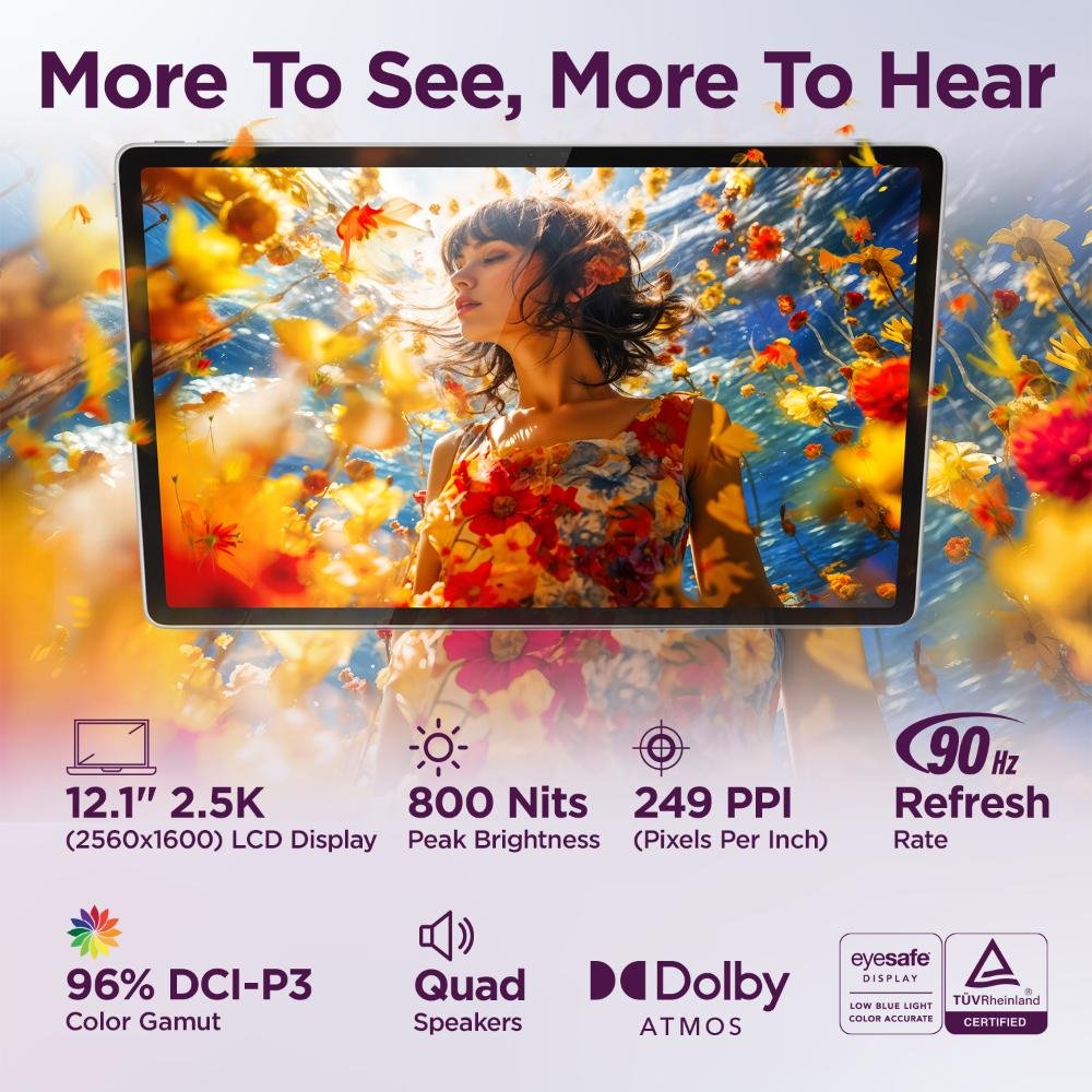 Lenovo Idea Tab Plus 30.73 cm (12.1 inch) WiFi Tablet with Pen, 256 GB, 12 GB RAM, Cloud Grey, ZAG70923IN - Image 6