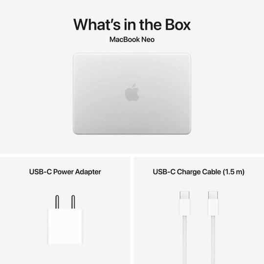 Apple MHFA4HN/A MacBook Neo (Apple A18 Pro Chip/8 GB/256 GB SSD/macOS/Liquid Retina), 33.02 cm (13 inch), Silver - Image 6